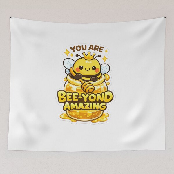 Item preview, Bee-yond Amazing Cute Bee Sticker designed and sold by VYRON STUDIO.