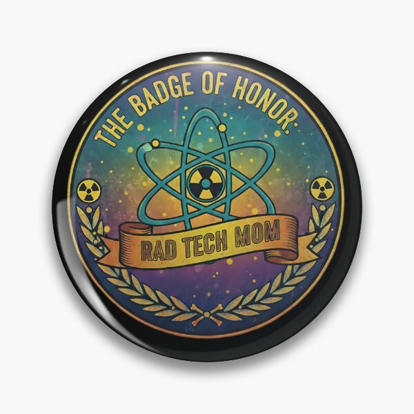 Item preview, Vintage Rad Tech Mom Badge - Radiology Technologist Retro Galaxy designed and sold by MyProfessionaltees.