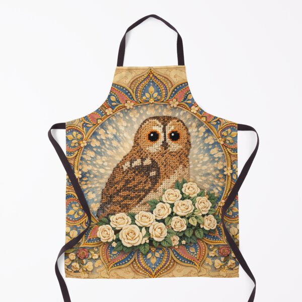 Item preview, Owl of Roses – Mandala Garden Art designed and sold by Colorshow-relax.