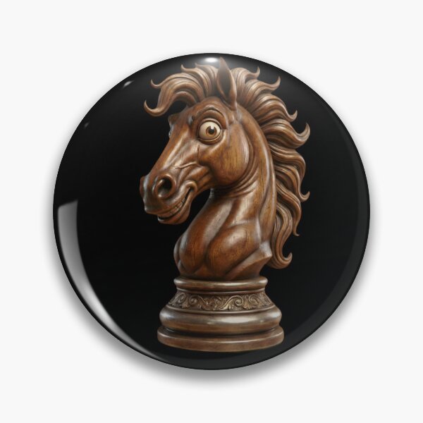 Item preview, Derpy Wooden Chess Knight - The Crazy Horse Meme designed and sold by PixMoody.