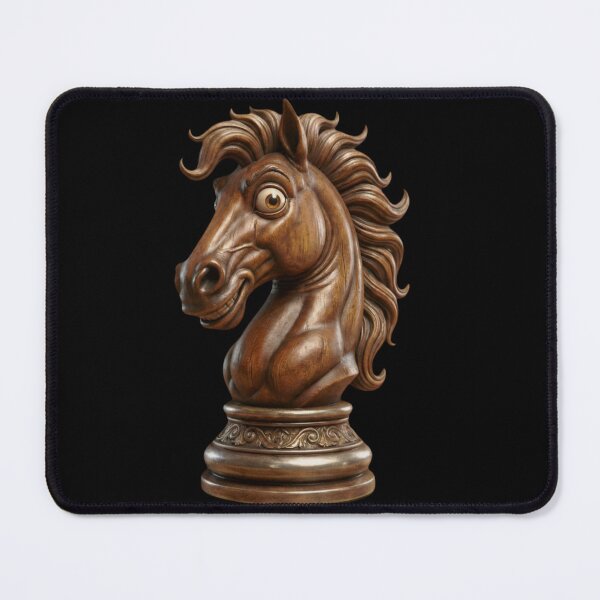 Item preview, Derpy Wooden Chess Knight - The Crazy Horse Meme designed and sold by PixMoody.