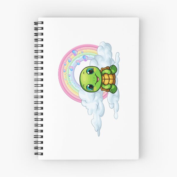 Item preview, Dreamy Turtle - Cute Green Turtle on Rainbow Cloud designed and sold by Love3Happy.