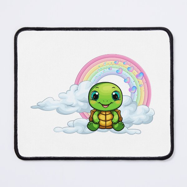 Item preview, Dreamy Turtle - Cute Green Turtle on Rainbow Cloud designed and sold by Love3Happy.