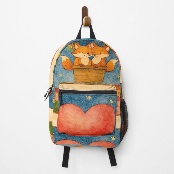 Item preview, Foxes in Love – Heart Balloon Night designed and sold by myforestfog.