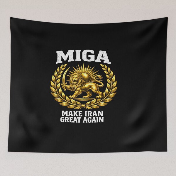 Item preview, MIGA Make Iran Great Again Lion And Sun Persian designed and sold by HUTEND.