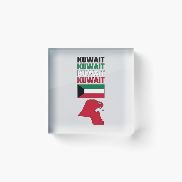Item preview, Kuwait Flag Colors Typographic Map Design designed and sold by mashmosh.