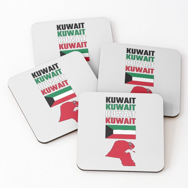 Item preview, Kuwait Flag Colors Typographic Map Design designed and sold by mashmosh.