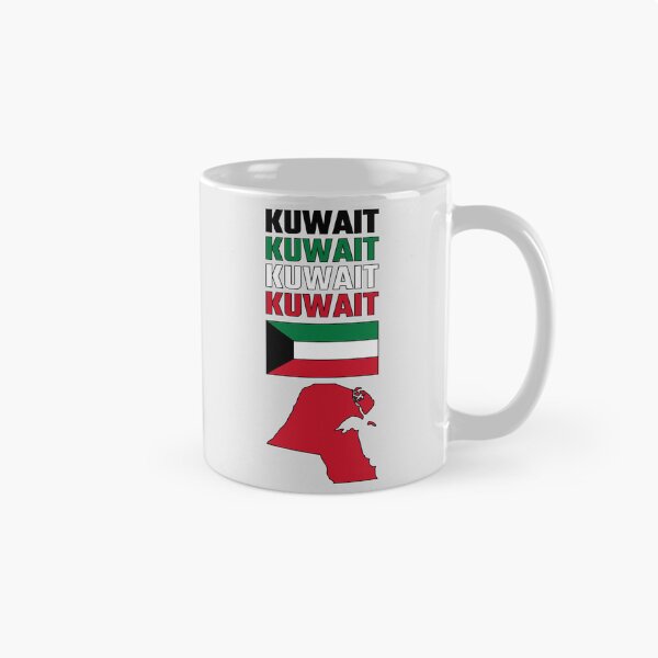 Item preview, Kuwait Flag Colors Typographic Map Design designed and sold by mashmosh.
