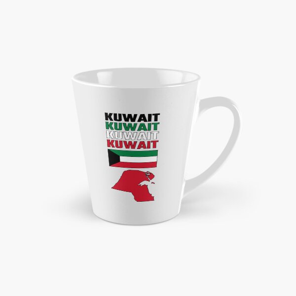 Item preview, Kuwait Flag Colors Typographic Map Design designed and sold by mashmosh.