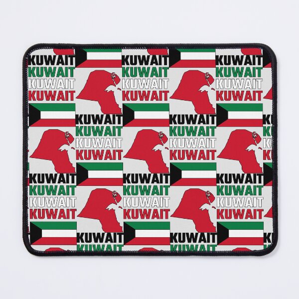 Item preview, Kuwait Flag Colors Typographic Map Design designed and sold by mashmosh.