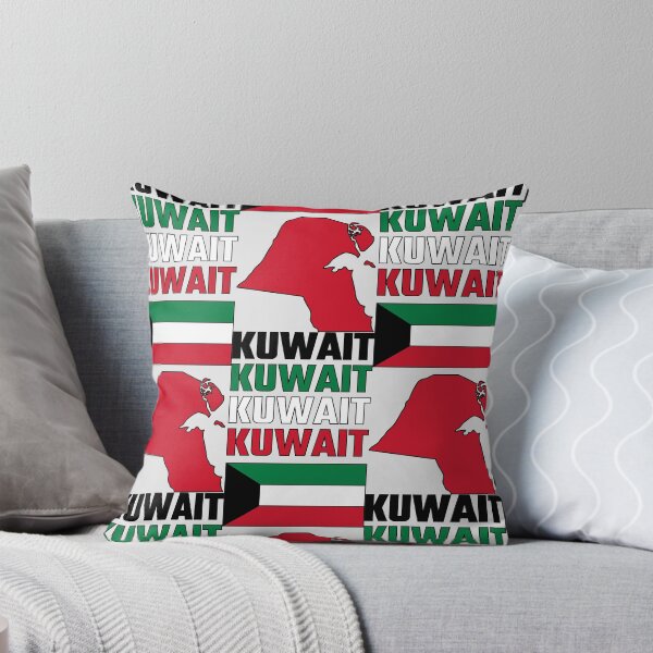 Item preview, Kuwait Flag Colors Typographic Map Design designed and sold by mashmosh.