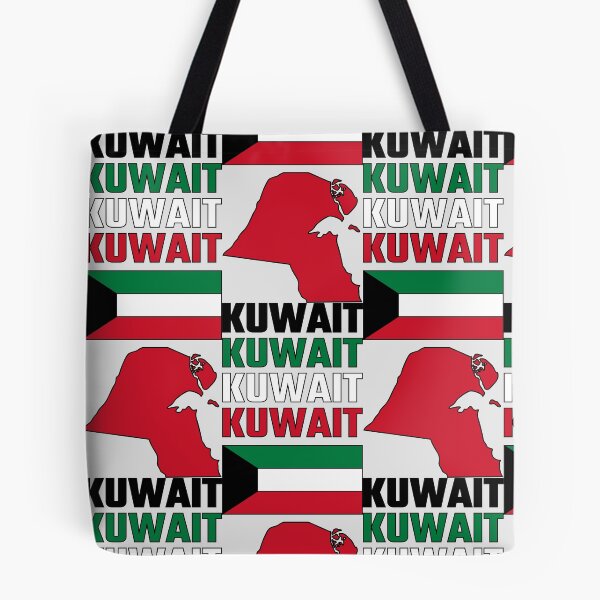 Item preview, Kuwait Flag Colors Typographic Map Design designed and sold by mashmosh.