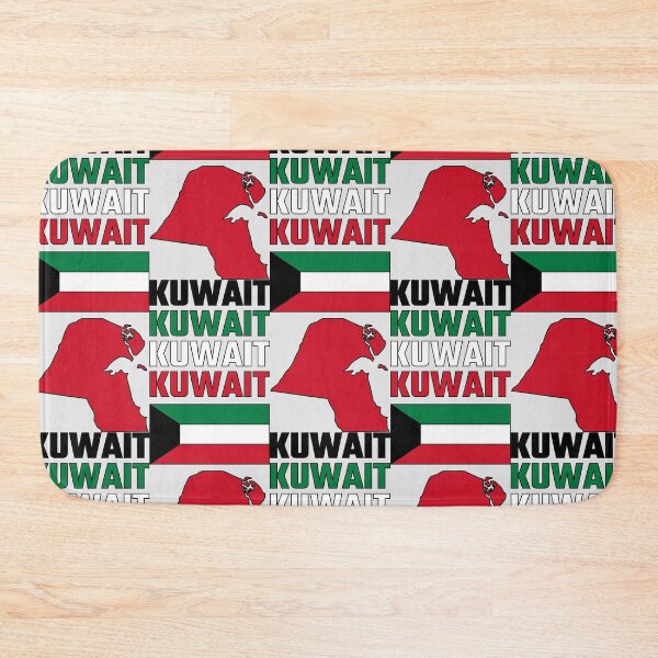 Item preview, Kuwait Flag Colors Typographic Map Design designed and sold by mashmosh.