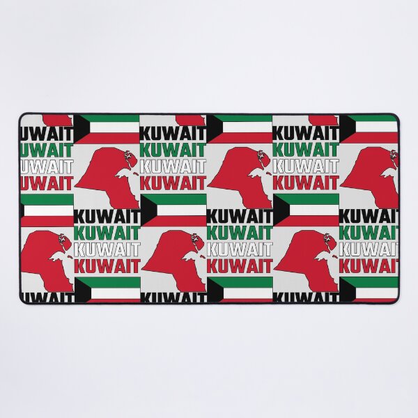 Item preview, Kuwait Flag Colors Typographic Map Design designed and sold by mashmosh.