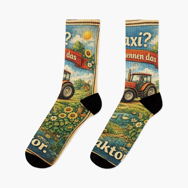 Artikelvorschau, Taxi? Wir nennen das Traktor – Lustiges Landleben Design entworfen und verkauft von Mauswohn.