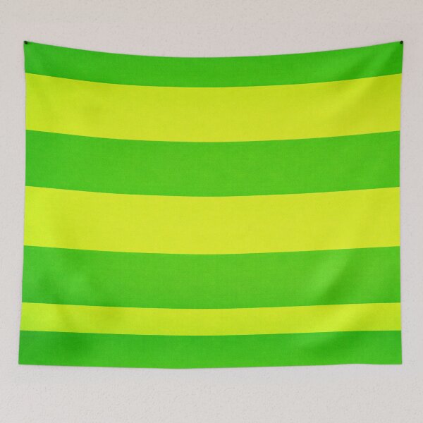 Item preview, Neon Green and Bright Lime Horizontal Stripes Pattern – Bold AI Generated Retro Texture designed and sold by Cleora Art .