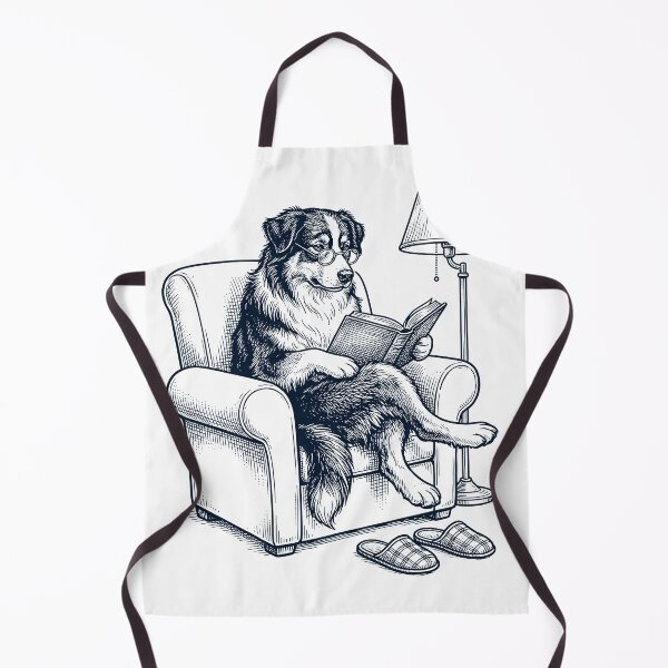 Item preview, Vintage Australian Shepherd Read Book Dog Mom Dad designed and sold by DoodleTortle.