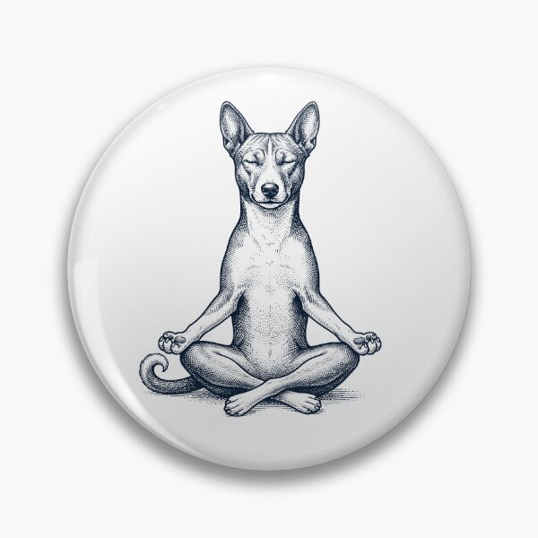 Item preview, Vintage Basenji Yoga Lotus Meditation Dog Lover designed and sold by DoodleTortle.