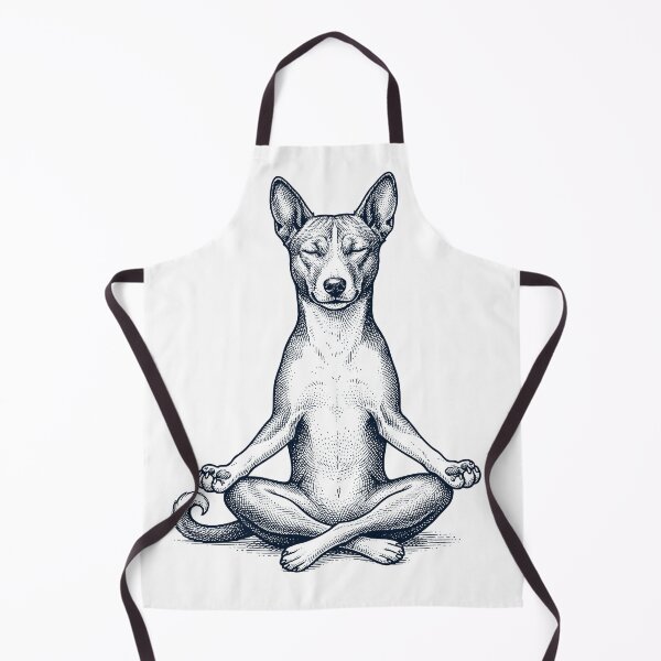 Item preview, Vintage Basenji Yoga Lotus Meditation Dog Lover designed and sold by DoodleTortle.