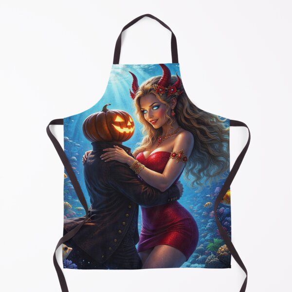 Item preview, Headless Horseman Underwater Dance With Demon Muse – Fantasy Romance Art designed and sold by TheHorsemanRidesAgain.