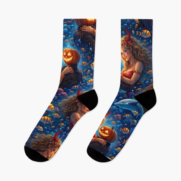 Item preview, Headless Horseman Underwater Dance With Demon Muse – Fantasy Romance Art designed and sold by TheHorsemanRidesAgain.