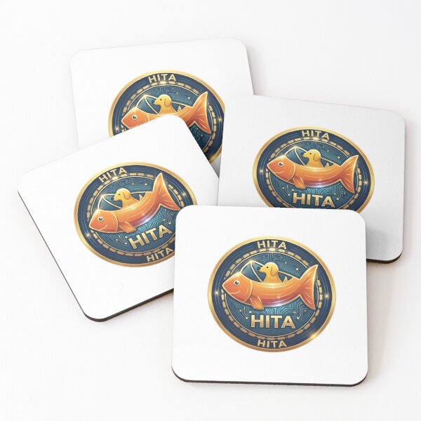 Item preview, HITA Token Logo Illustration – Whimsical Crypto Dog Fish Emblem designed and sold by HITAHOUSE.