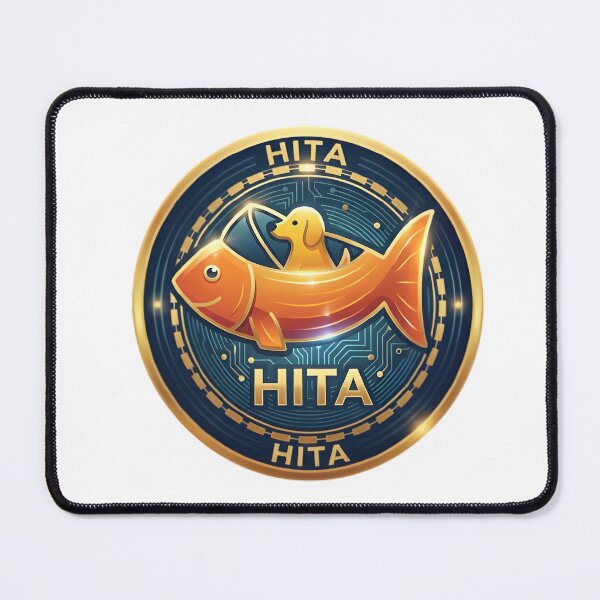 Item preview, HITA Token Logo Illustration – Whimsical Crypto Dog Fish Emblem designed and sold by HITAHOUSE.