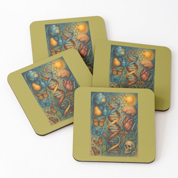 Item preview, Science and Life - Artistic Illustration of DNA, Nature and Biology designed and sold by ARTGENERATESART.