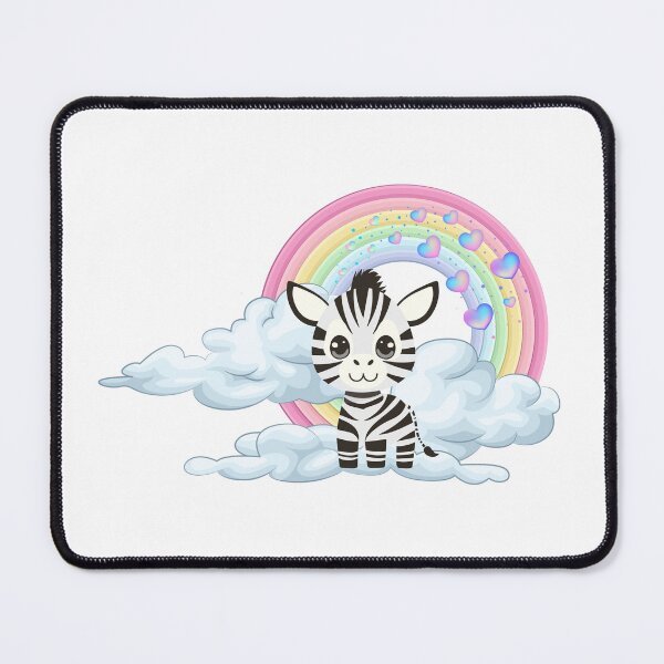 Item preview, Dreamy Zebra - Cute Baby Zebra on Cloud with Rainbow Hearts designed and sold by Love3Happy.