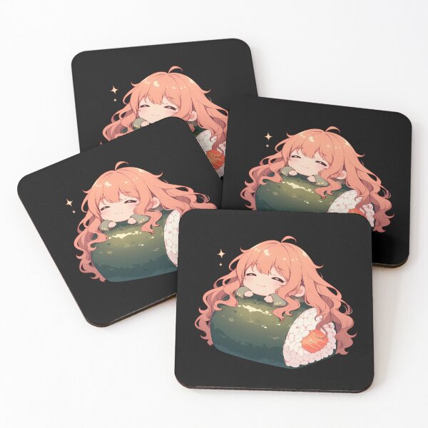 Item preview, Shouko Nishimiya Sleeping On Sushi Roll A Silent Voice Anime Kawaii Chibi designed and sold by CarlosBender.