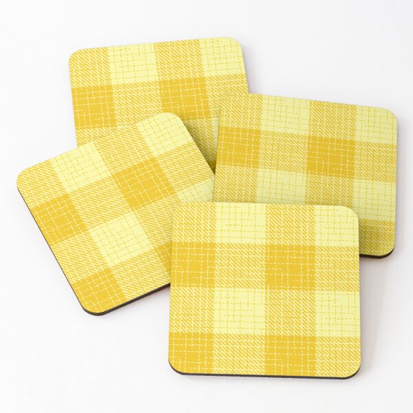 Item preview, Light and Dark Yellow Crosshatch Plaid Gingham Design  designed and sold by PatternTitan.