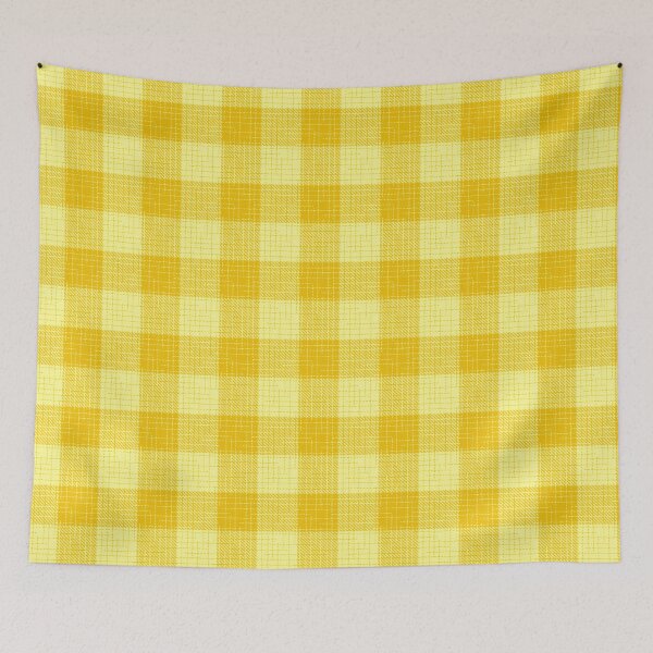 Item preview, Light and Dark Yellow Crosshatch Plaid Gingham Design  designed and sold by PatternTitan.
