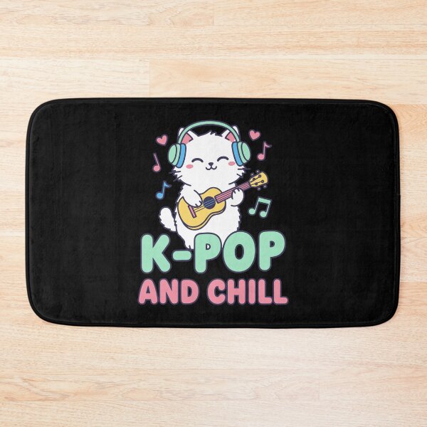 Item preview, K-Pop AND CHILL Cute Korean Music Anime Cat designed and sold by LuminOrb.