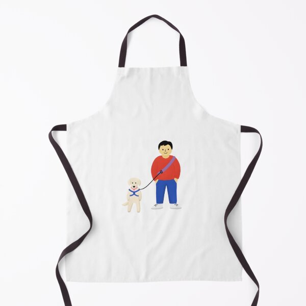 Item preview, Simple Illustration of a Man Walking His Dog designed and sold by HITAHOUSE.