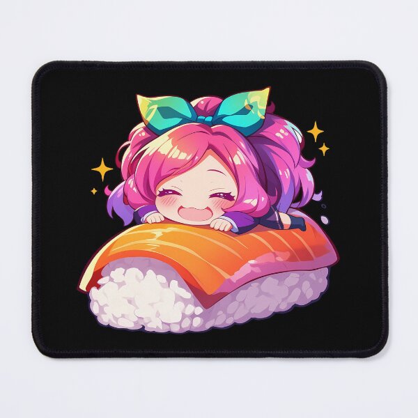 Item preview, Stephanie Dola Smiling On Sushi Roll No Game No Life Anime Kawaii Chibi designed and sold by CarlosBender.