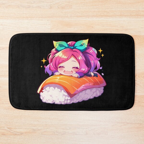 Item preview, Stephanie Dola Smiling On Sushi Roll No Game No Life Anime Kawaii Chibi designed and sold by CarlosBender.