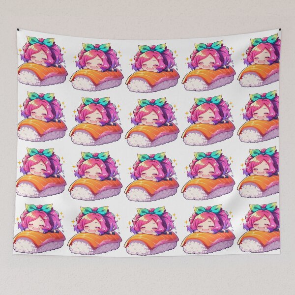 Item preview, Stephanie Dola Smiling On Sushi Roll No Game No Life Anime Kawaii Chibi designed and sold by CarlosBender.