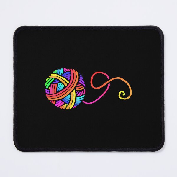Item preview, Rainbow Yarn Ball On Black designed and sold by xartzsbm85.
