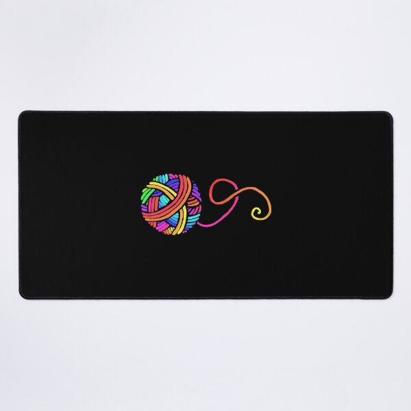 Item preview, Rainbow Yarn Ball On Black designed and sold by xartzsbm85.