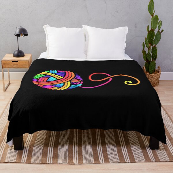 Item preview, Rainbow Yarn Ball On Black designed and sold by xartzsbm85.