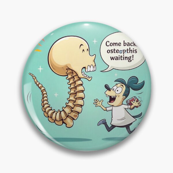 Item preview, Funny Spine Cartoon – Come Back, Osteopath Is Waiting! designed and sold by myforestfog.