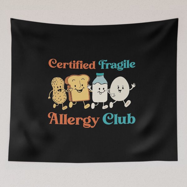 Item preview, Funny Allergy Club Certified Fragile Food Allergic Joke designed and sold by farhanhafeez.