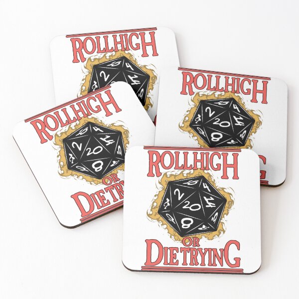 Item preview, Roll High or Die Trying designed and sold by SideQuest - Scribbled Chaos!.