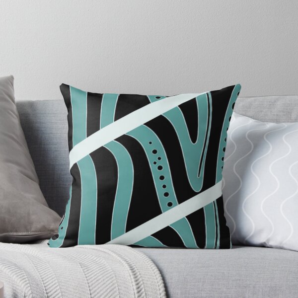 Item preview, Contemporary Zebra Stripes in Teal Shades designed and sold by annenambiro.
