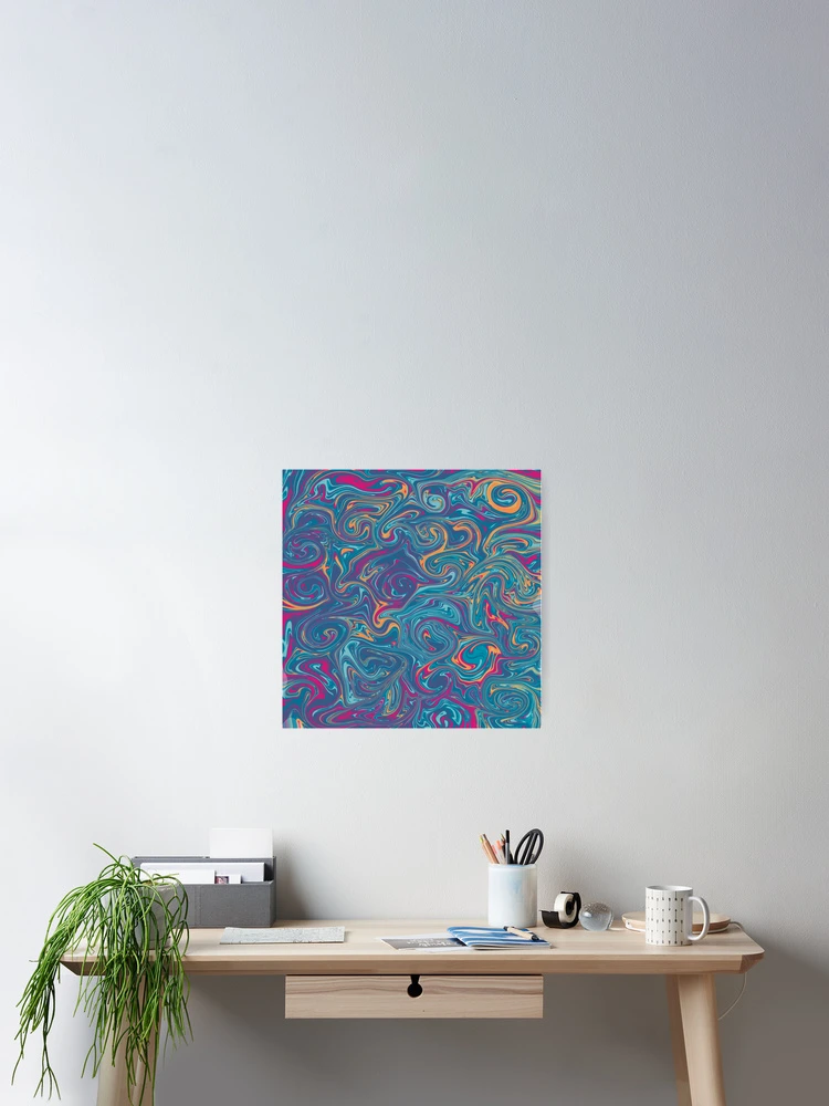 Thumbnail 2 of 3, Poster, Abstract Fluid Color Flow Pattern designed and sold by Wednesday Art design .