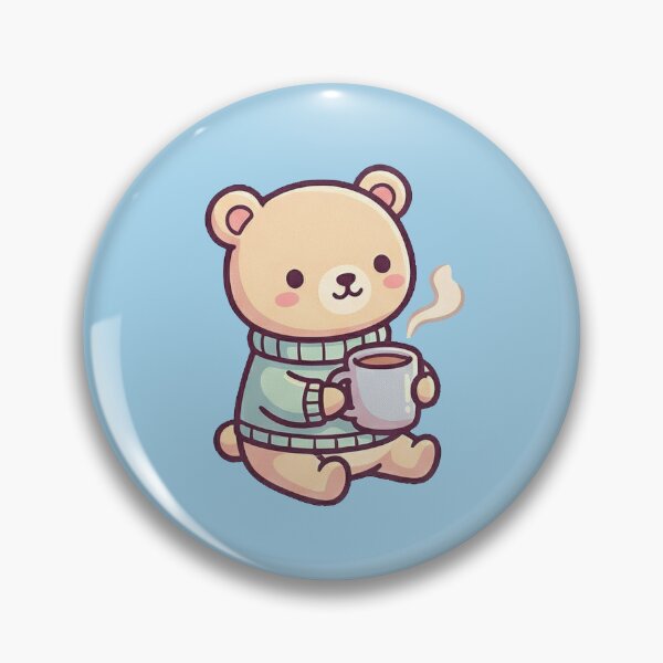 Item preview, Kawaii Cozy Sweater Bear with Hot Cocoa designed and sold by Indraokta22.