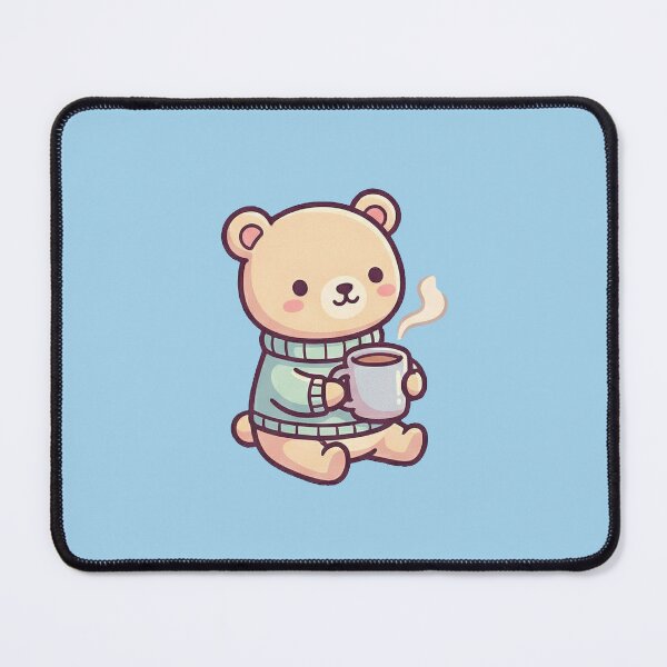 Item preview, Kawaii Cozy Sweater Bear with Hot Cocoa designed and sold by Indraokta22.