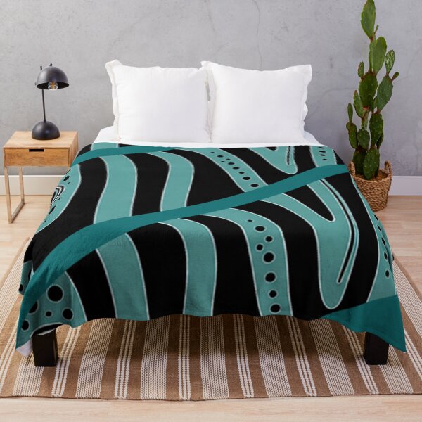 Item preview, Bold Teal Zebra Pattern with Graphic Dot Accents designed and sold by annenambiro.