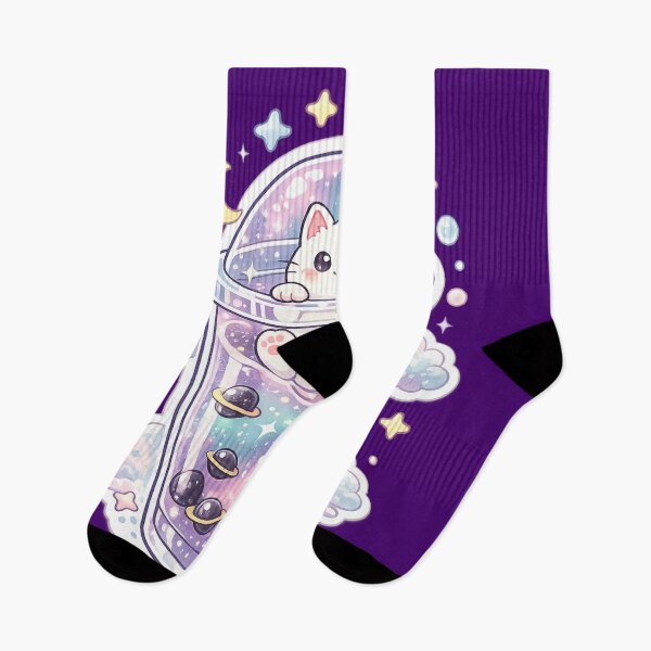 Item preview, Kawaii Galaxy Cat Bubble Tea - Space Boba Aesthetic designed and sold by Patternomania.