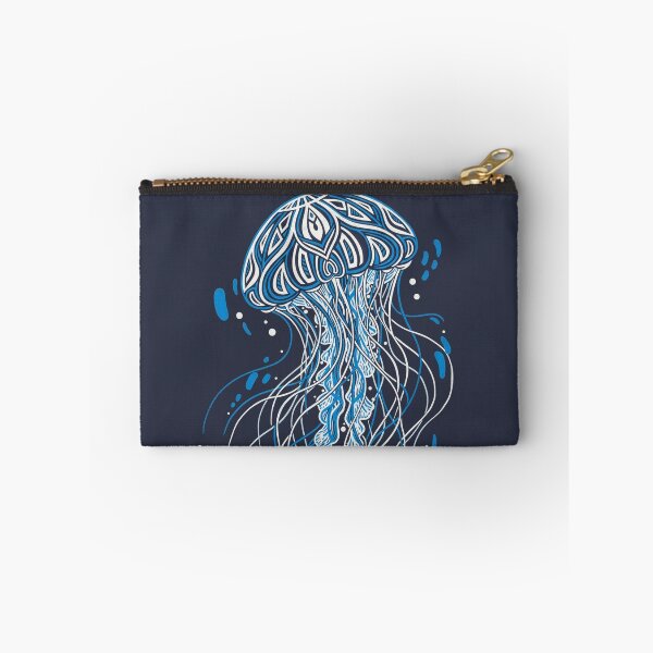Item preview, Intricate Blue Jellyfish Mandala Art - Nautical Sea Creature Ocean Theme Design designed and sold by seven things shop.